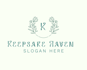 Flower Wreath Wedding Planner logo design