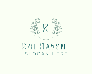 Flower Wreath Wedding Planner logo design