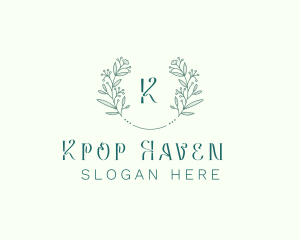 Flower Wreath Wedding Planner logo design