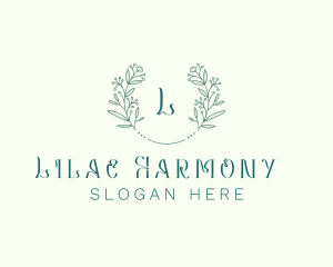 Flower Wreath Wedding Planner logo design