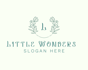 Flower Wreath Wedding Planner logo design