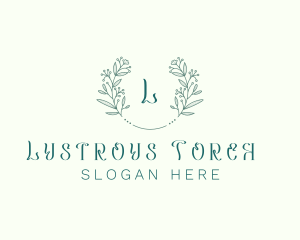 Flower Wreath Wedding Planner logo design