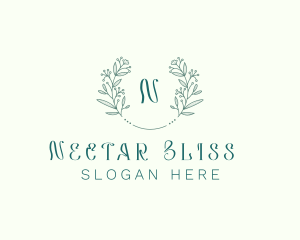 Flower Wreath Wedding Planner logo design