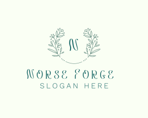 Flower Wreath Wedding Planner logo design