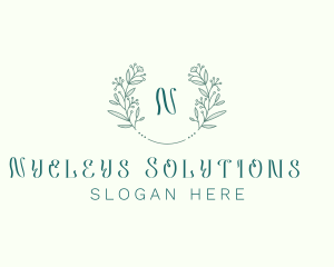 Flower Wreath Wedding Planner logo design