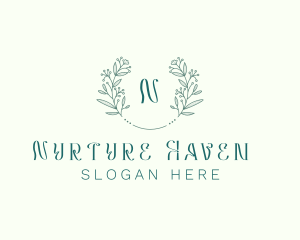 Flower Wreath Wedding Planner logo design