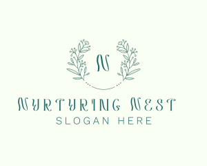 Flower Wreath Wedding Planner logo design