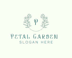 Flower Wreath Wedding Planner logo design