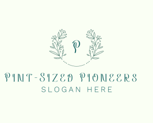 Flower Wreath Wedding Planner logo design