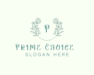 Flower Wreath Wedding Planner logo design