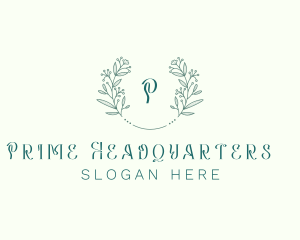 Flower Wreath Wedding Planner logo design