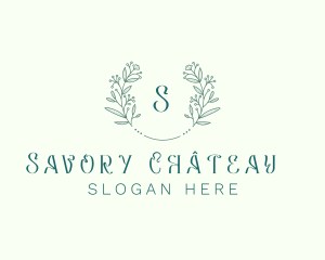 Flower Wreath Wedding Planner logo design