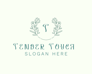 Flower Wreath Wedding Planner logo design