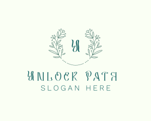 Flower Wreath Wedding Planner logo design