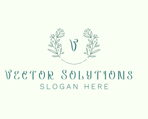 Flower Wreath Wedding Planner logo design