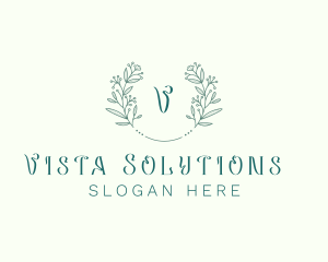 Flower Wreath Wedding Planner logo design