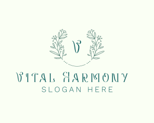 Flower Wreath Wedding Planner logo design