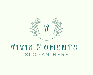 Flower Wreath Wedding Planner logo design