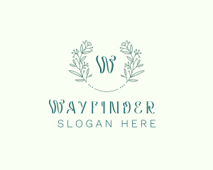 Flower Wreath Wedding Planner logo design