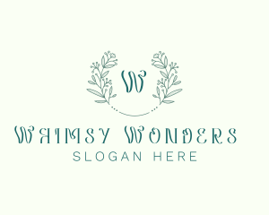 Flower Wreath Wedding Planner logo design