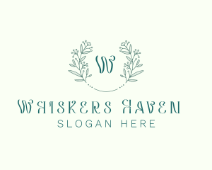 Flower Wreath Wedding Planner logo design