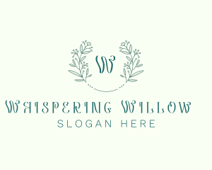 Flower Wreath Wedding Planner logo design