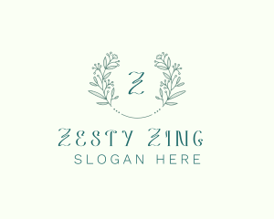 Flower Wreath Wedding Planner logo design