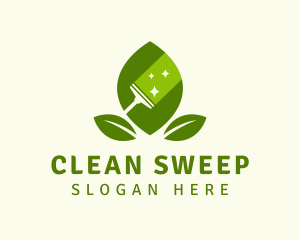 Natural Leaf Sweeper logo design