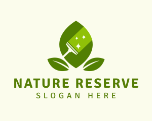 Natural Leaf Sweeper logo design