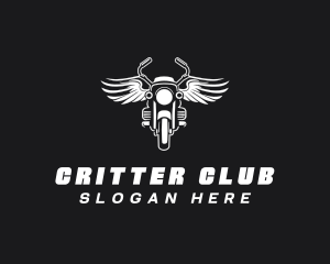 Rider Winged Motorbike logo design