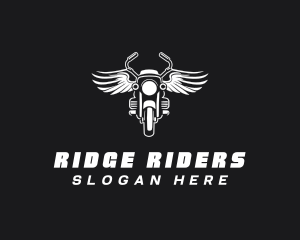 Rider Winged Motorbike logo design