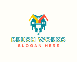 Paint Brush Renovation logo design