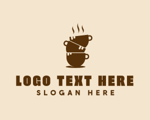 Hot Coffee Cup Tower  logo