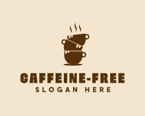 Hot Coffee Cup Tower  logo design