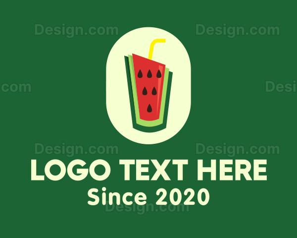 Watermelon Juice Drink Logo