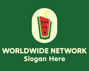 Watermelon Juice Drink Logo