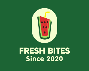 Watermelon Juice Drink logo design