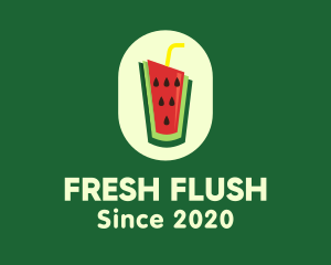 Watermelon Juice Drink logo design