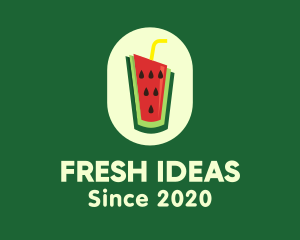 Watermelon Juice Drink logo design