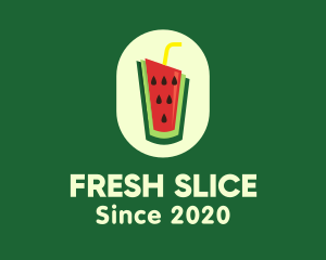 Watermelon Juice Drink logo design