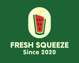 Watermelon Juice Drink logo design