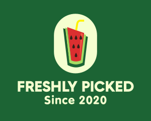 Watermelon Juice Drink logo design