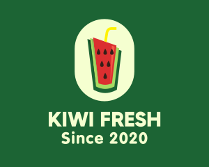 Watermelon Juice Drink logo design