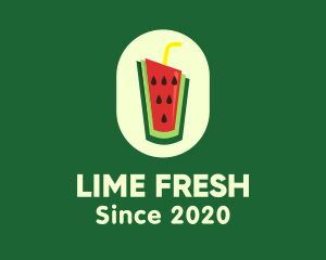 Watermelon Juice Drink logo design