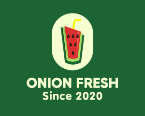 Watermelon Juice Drink logo design