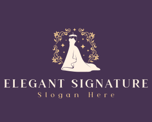 Elegant Wedding Gown logo design