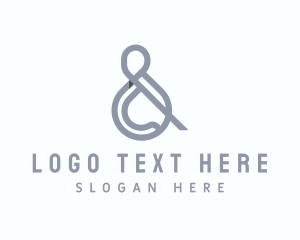 Typography - Gray Ampersand Typography logo design