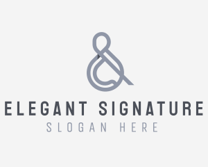 Gray Ampersand Typography logo design