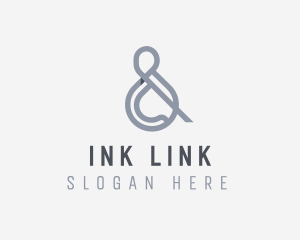 Gray Ampersand Typography logo design