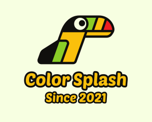 Hip Colorful Toucan logo design